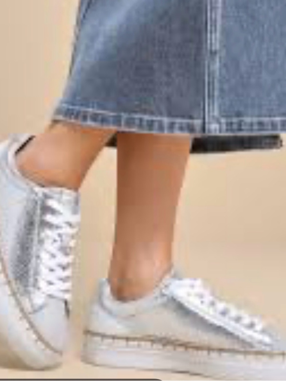 Free people Silver Sneakers